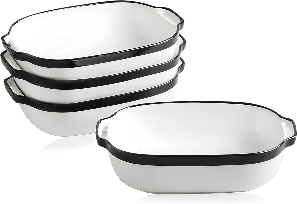 Ceramic Baking Dish Set of 4 with Carry Handles P4021