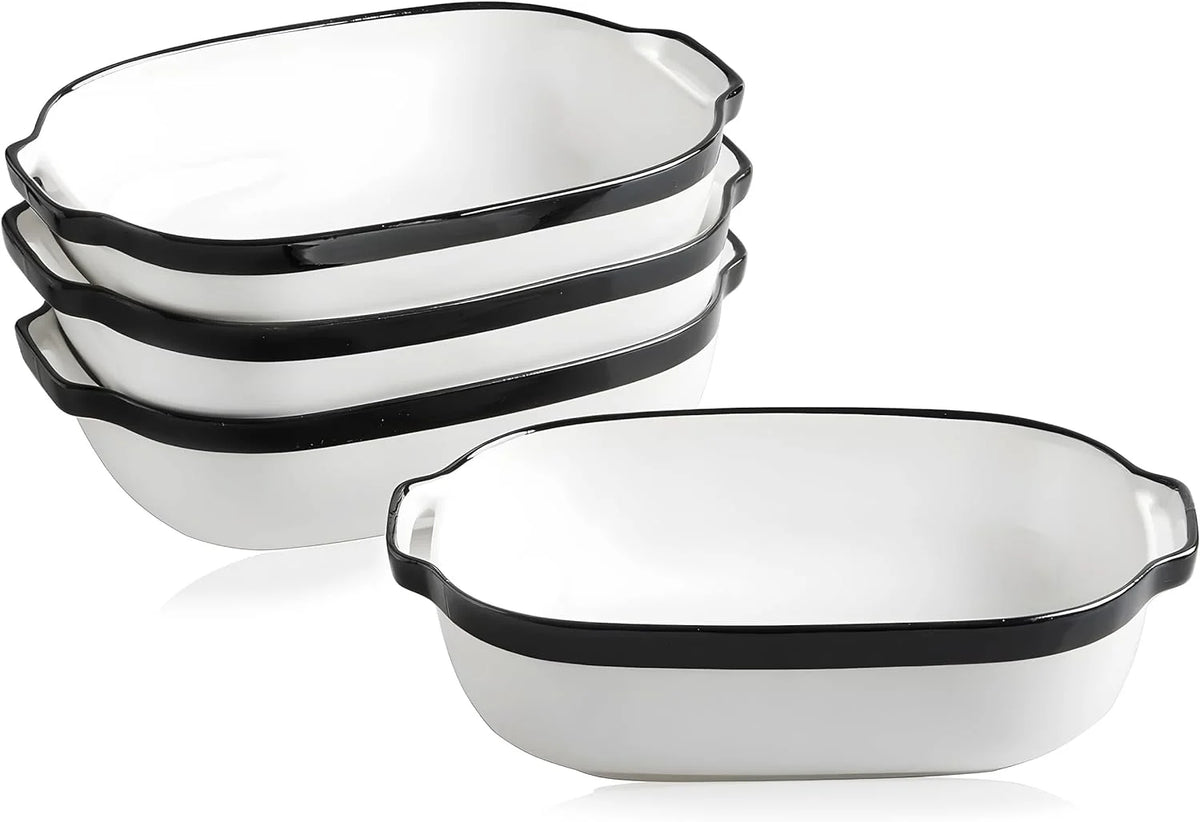 Ceramic Baking Dish Set of 4 with Carry Handles P4021