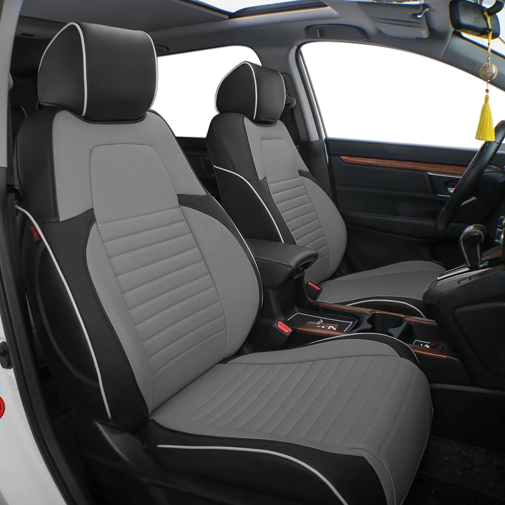 Custom Fit Leather Seat Covers Black/Gray A475353