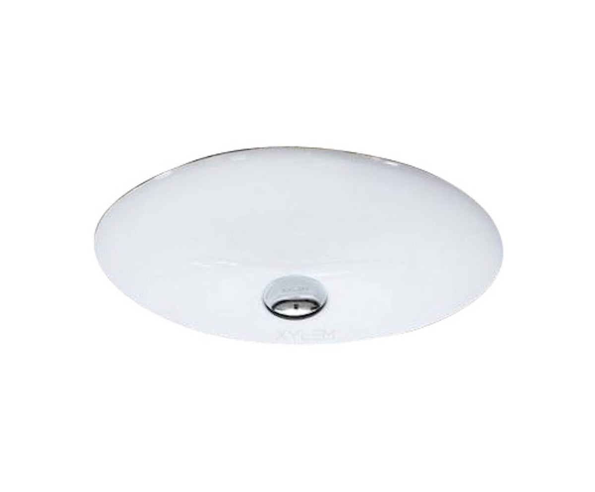 White Oval Undermount Sink W211350