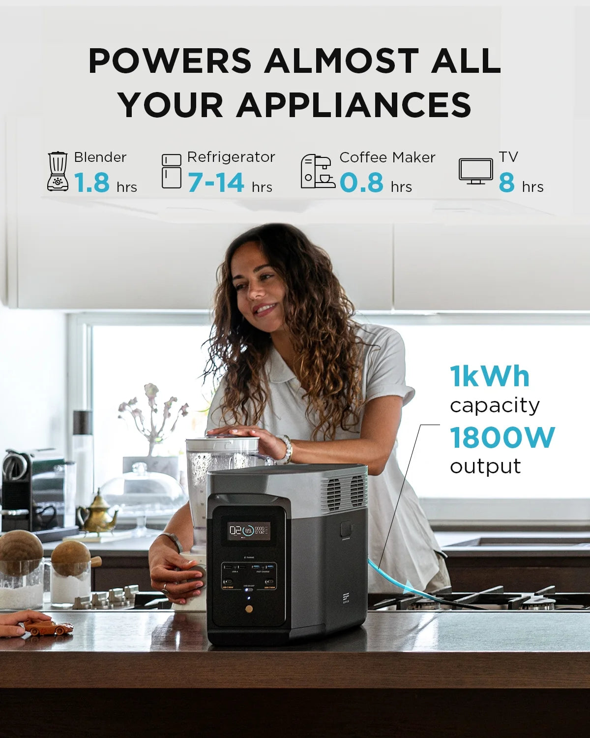 Portable Power Station with Smart Extra Battery A869590