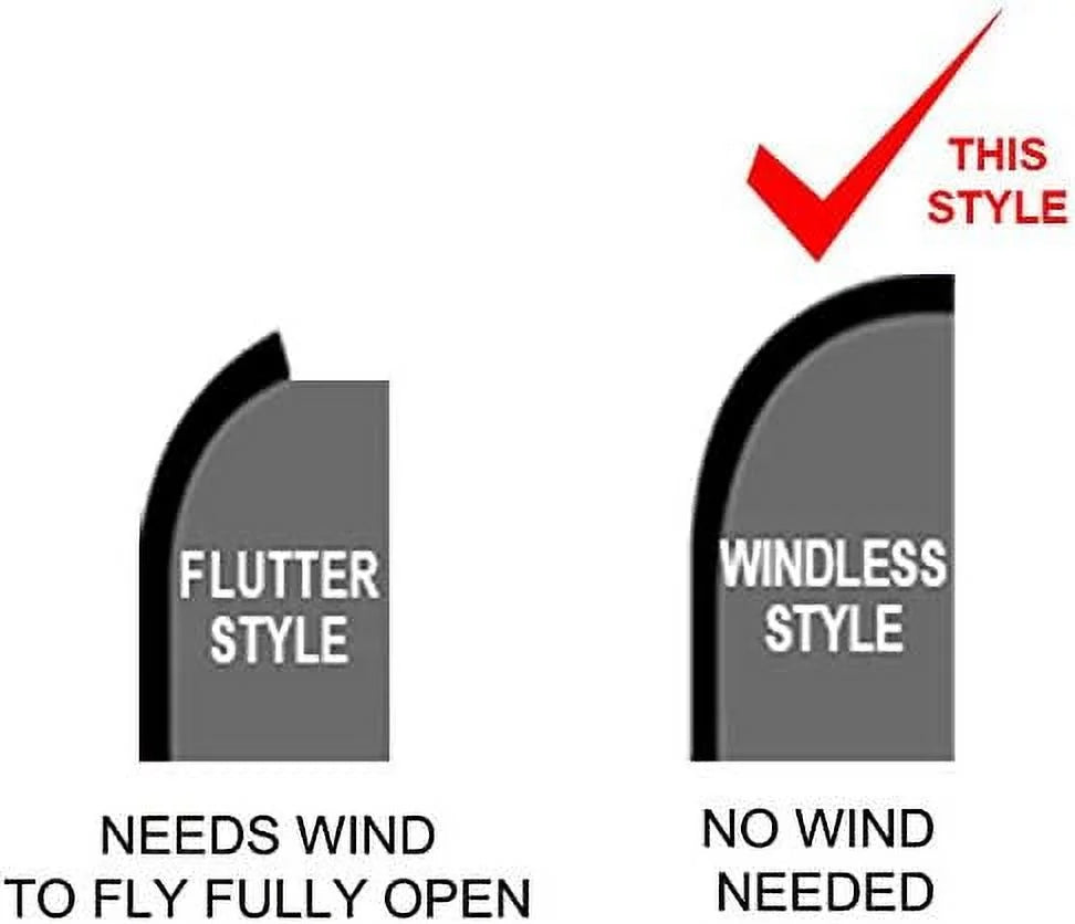 Windless Swooper Flag Feather Banner Sign 3X11.5 Ft Tall P80791