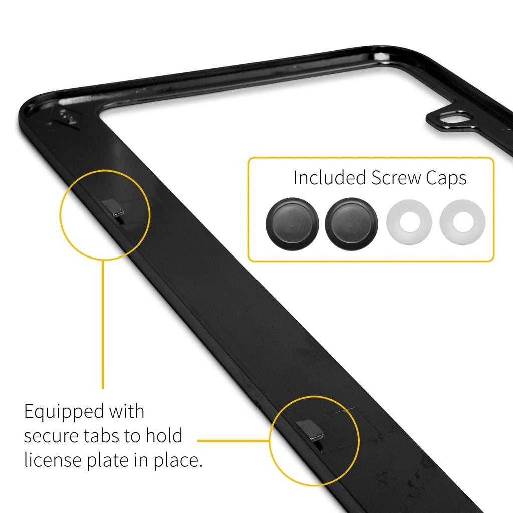 Black Forged Carbon Fiber License Plate Frame M654