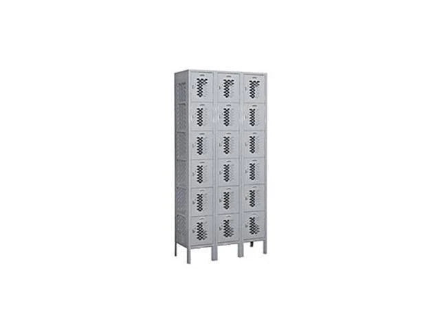 Vented Metal Locker - Six Tier - Gray L63224