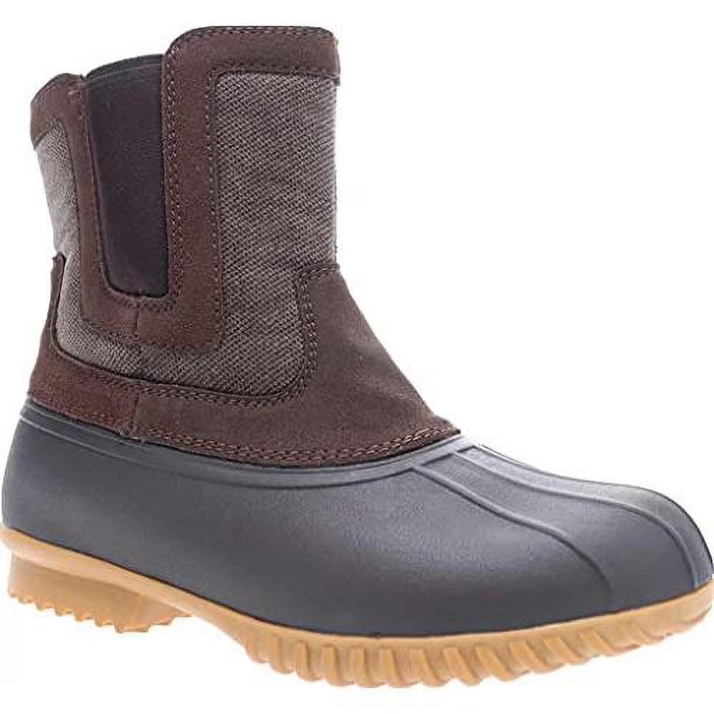 Brown Side-Zip Snow Boot J652