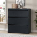 Black 3-Drawer Vertical Filing Cabinet N3430