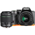 Black/Orange DSLR Camera with 18-50mm & 50-200mm Lenses Y163547
