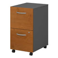 2 Drawer Mobile File Cabinet Natural Cherry/Graphite Gray F7324