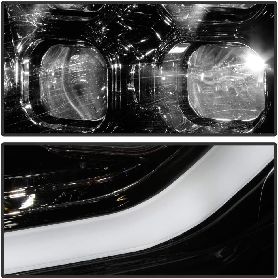 Chrome LED Quad Projector Headlights Headlamps for 2014-2017 Toyota Tundra SR SR5 J3514