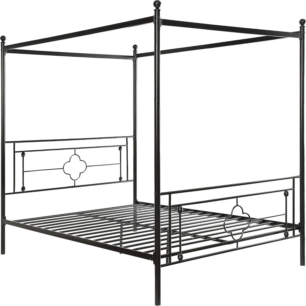 Queen Black Metal Canopy Bed L971