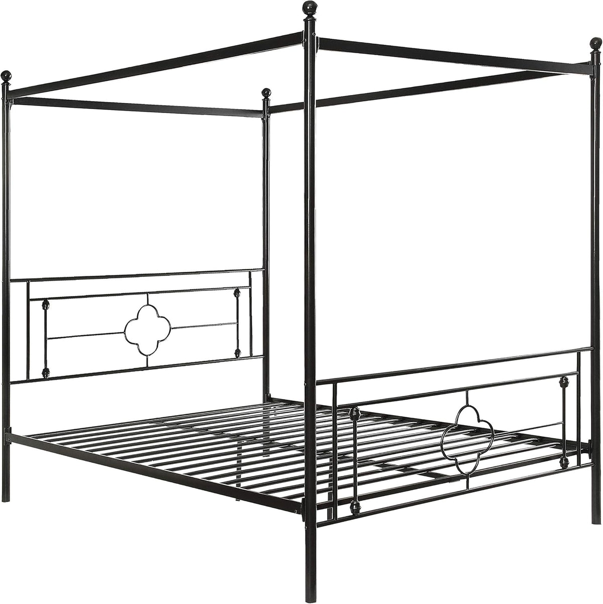 Queen Black Metal Canopy Bed L971