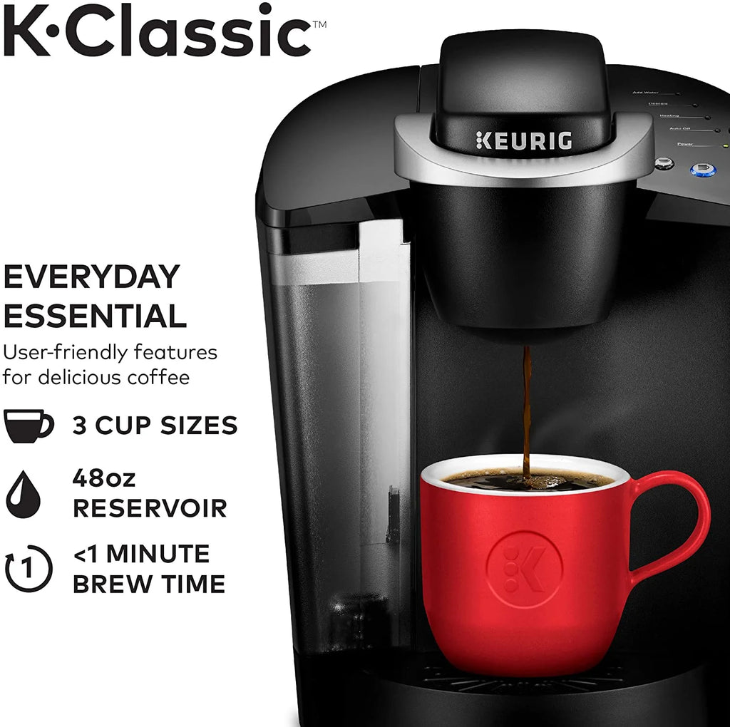 Single Serve Programmable Coffee Maker, 6 to 10 oz Brew Sizes, Black L649