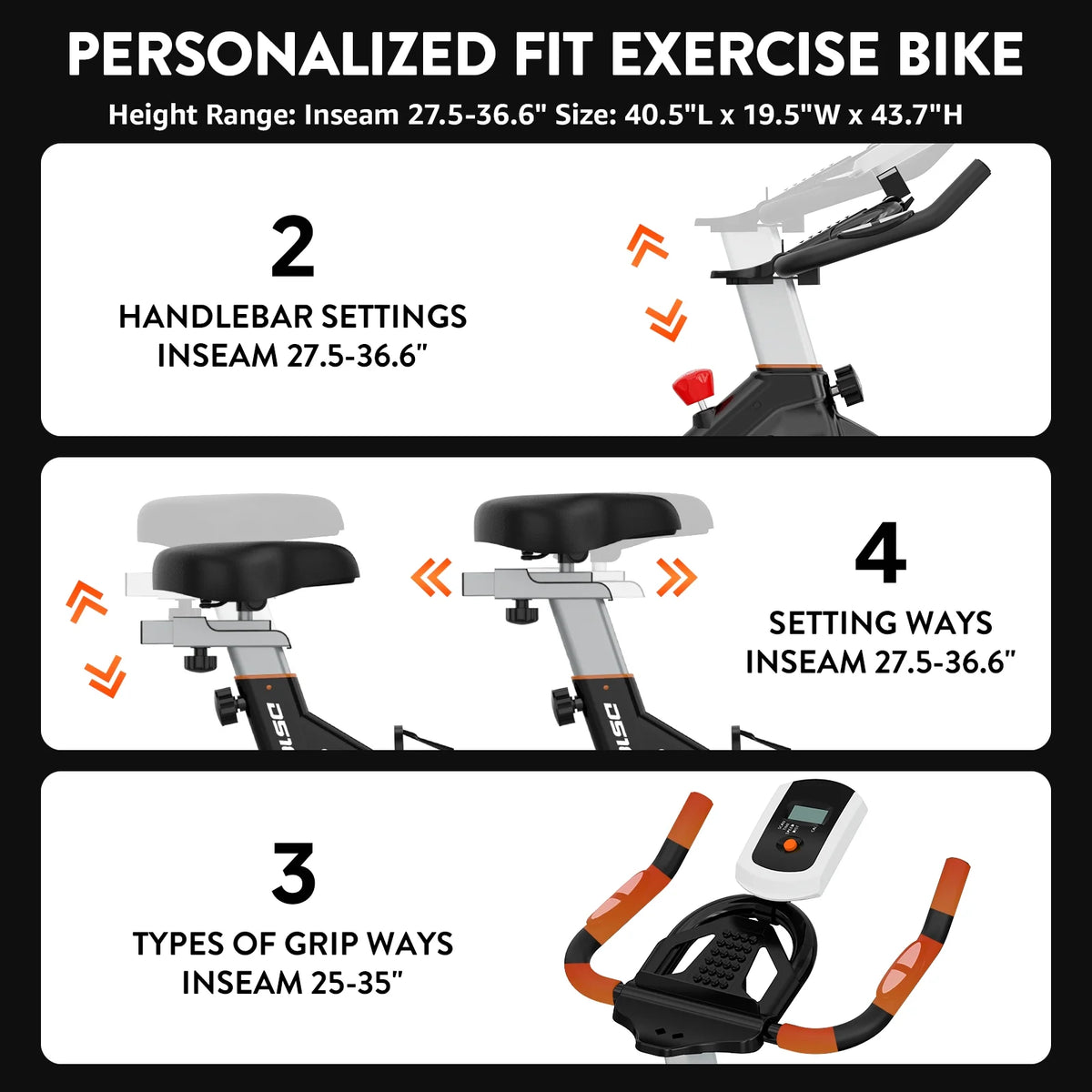 Indoor Cycling Bike with Silent Magnetic Resistance X5851