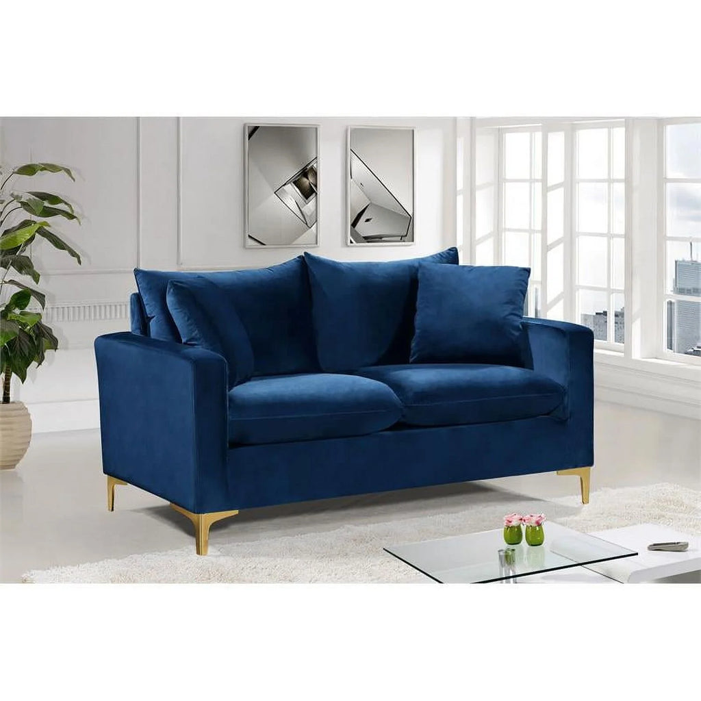 Navy Velvet Loveseat S41863