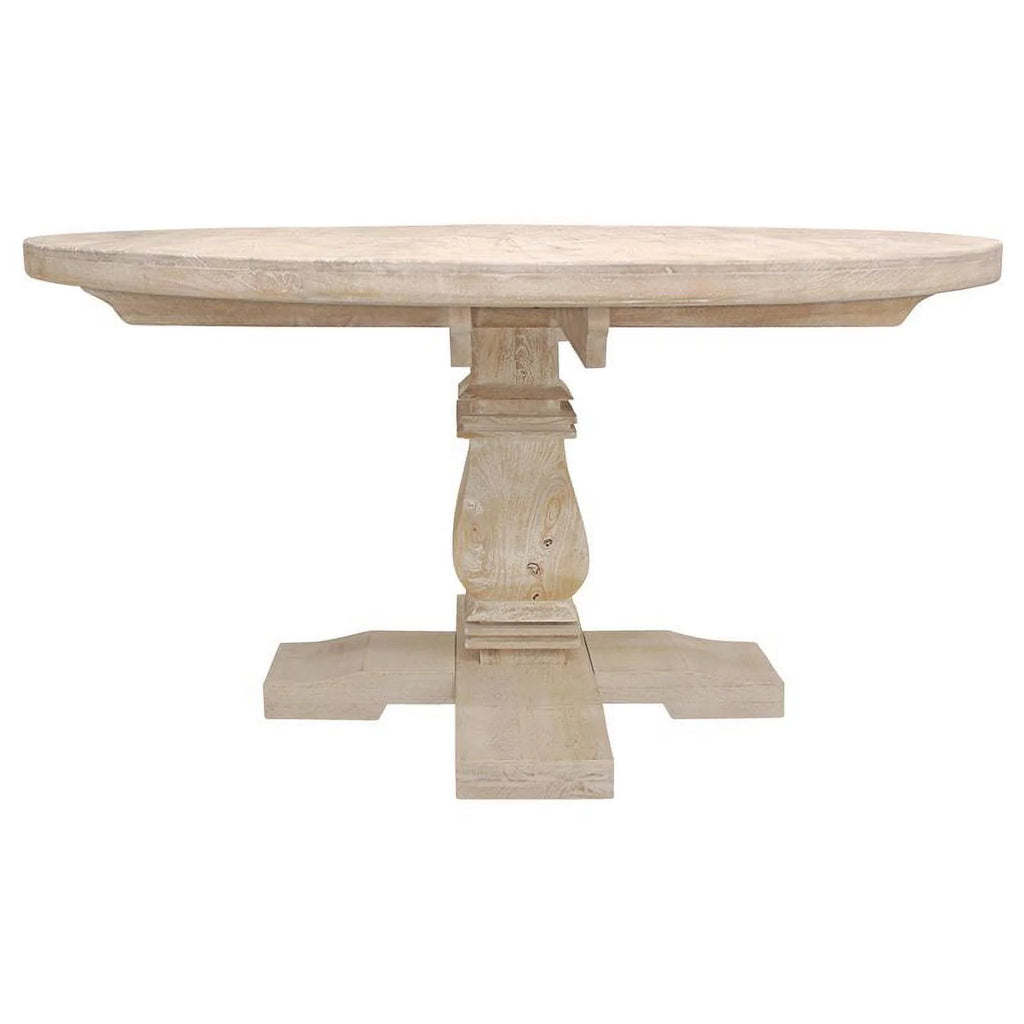 58" Round Solid Mango Wood Dining Table J51836