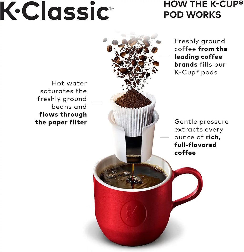 Single Serve Programmable Coffee Maker, 6 to 10 oz Brew Sizes, Black L649