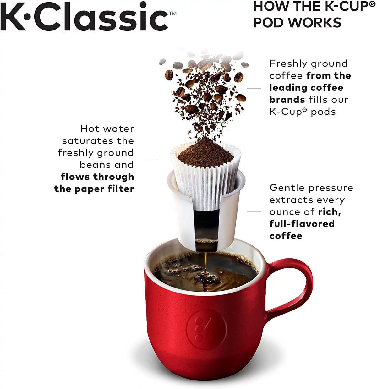 Single Serve Programmable Coffee Maker, 6 to 10 oz Brew Sizes, Black L649