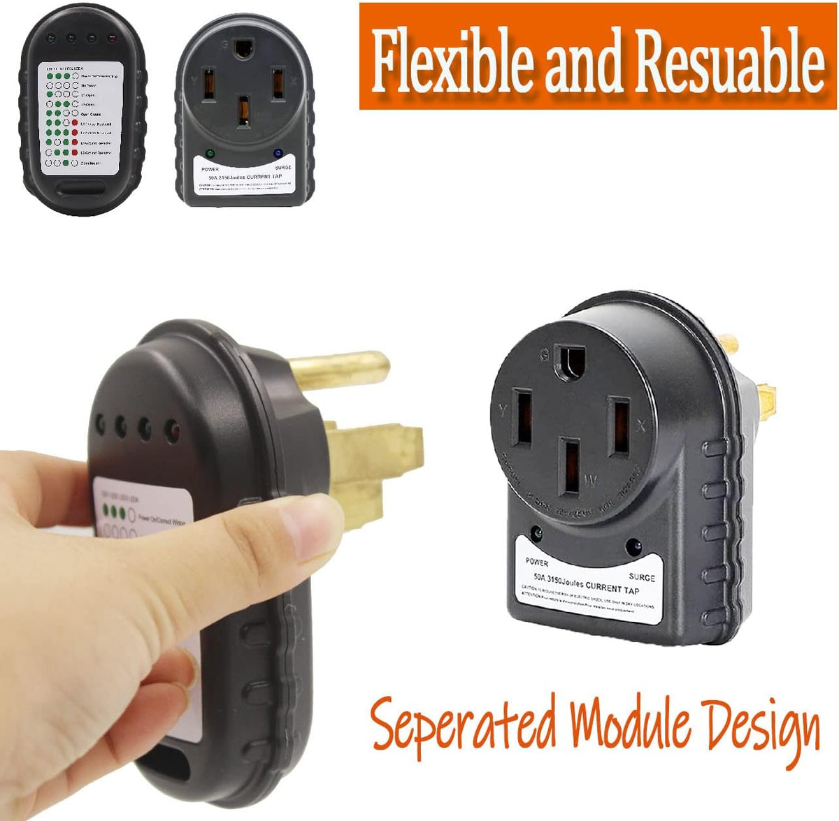 50 AMP Surge Protector and Circuit Analyzer Kit, Pack of 2 Q517