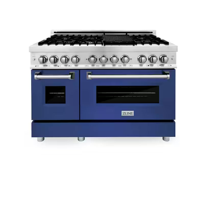 7 Burner Double Oven Dual Fuel Range in Stainless Steel R647