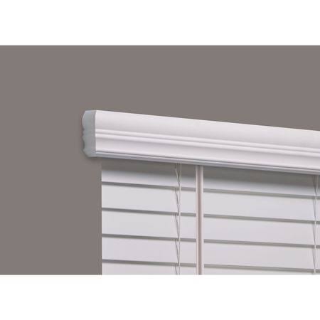 Cordless Faux Wood Blind, White, 29-1/4x22w x 5 N253