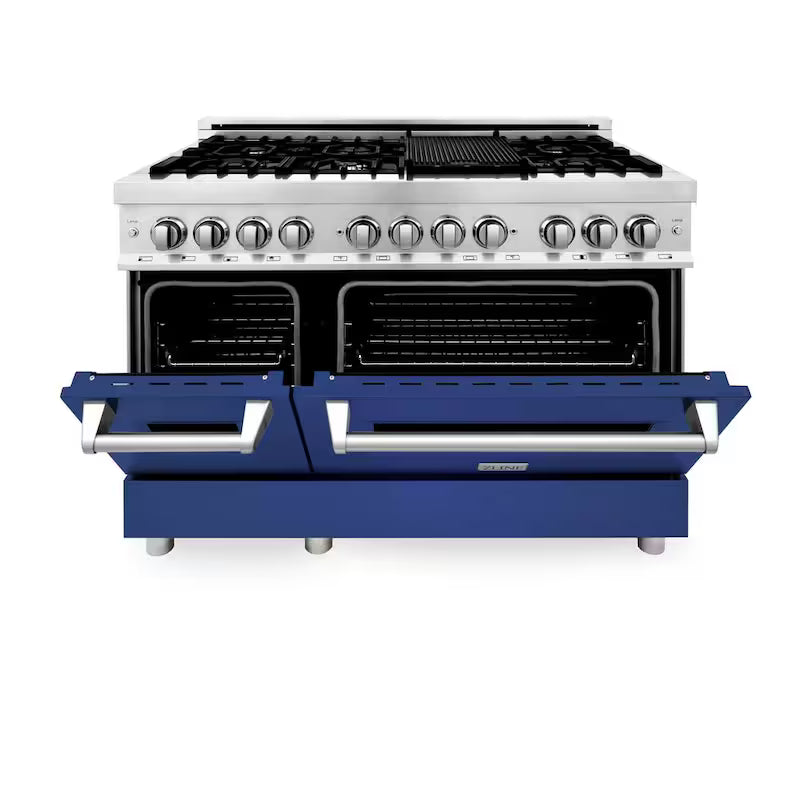 7 Burner Double Oven Dual Fuel Range in Stainless Steel R647