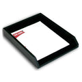 Black Leather Front-Load Letter Tray E693