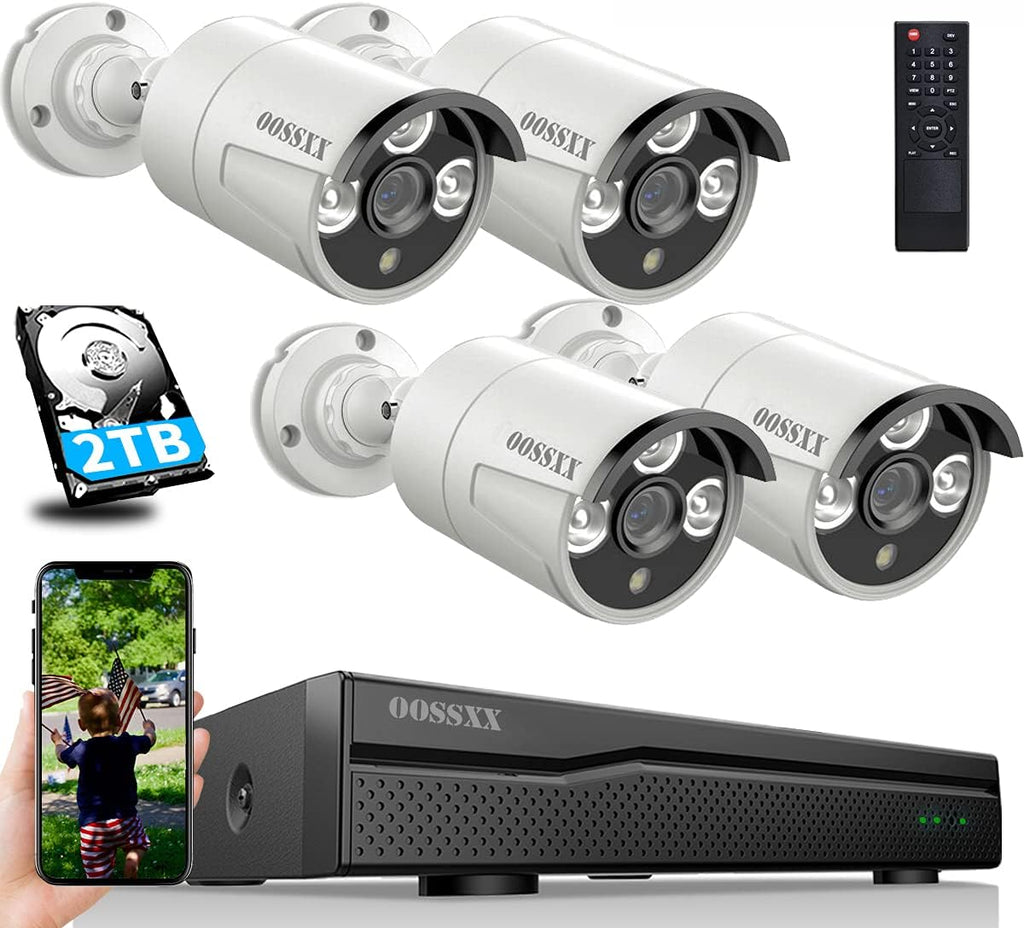 8 Channel POE Security Camera System with 4 IP67 Waterproof Cameras E120