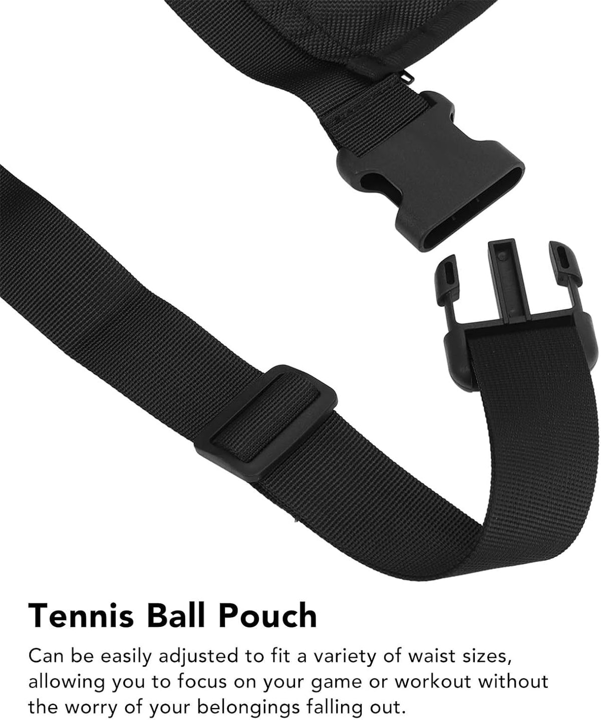 Black Oxford Cloth Waist Belt Bag Pouch U335440