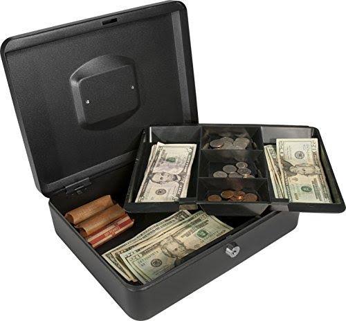 12-Inch Cash Box with Key Lock Q437