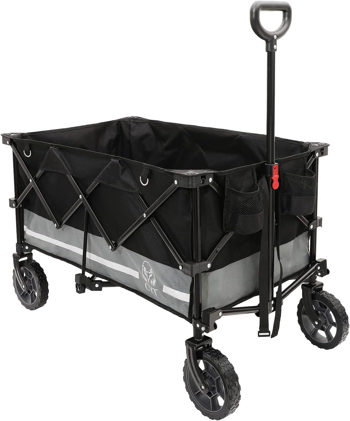 Folding Collapsible Utility Wagon Cart with Adjustable Handle P192588