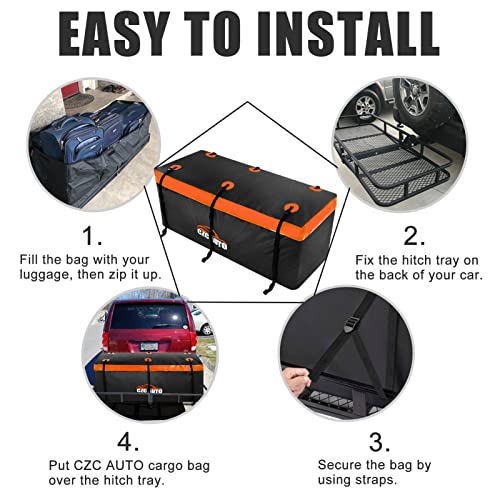 Blue 20 cu. ft Waterproof Hitch Cargo Carrier Bag E781