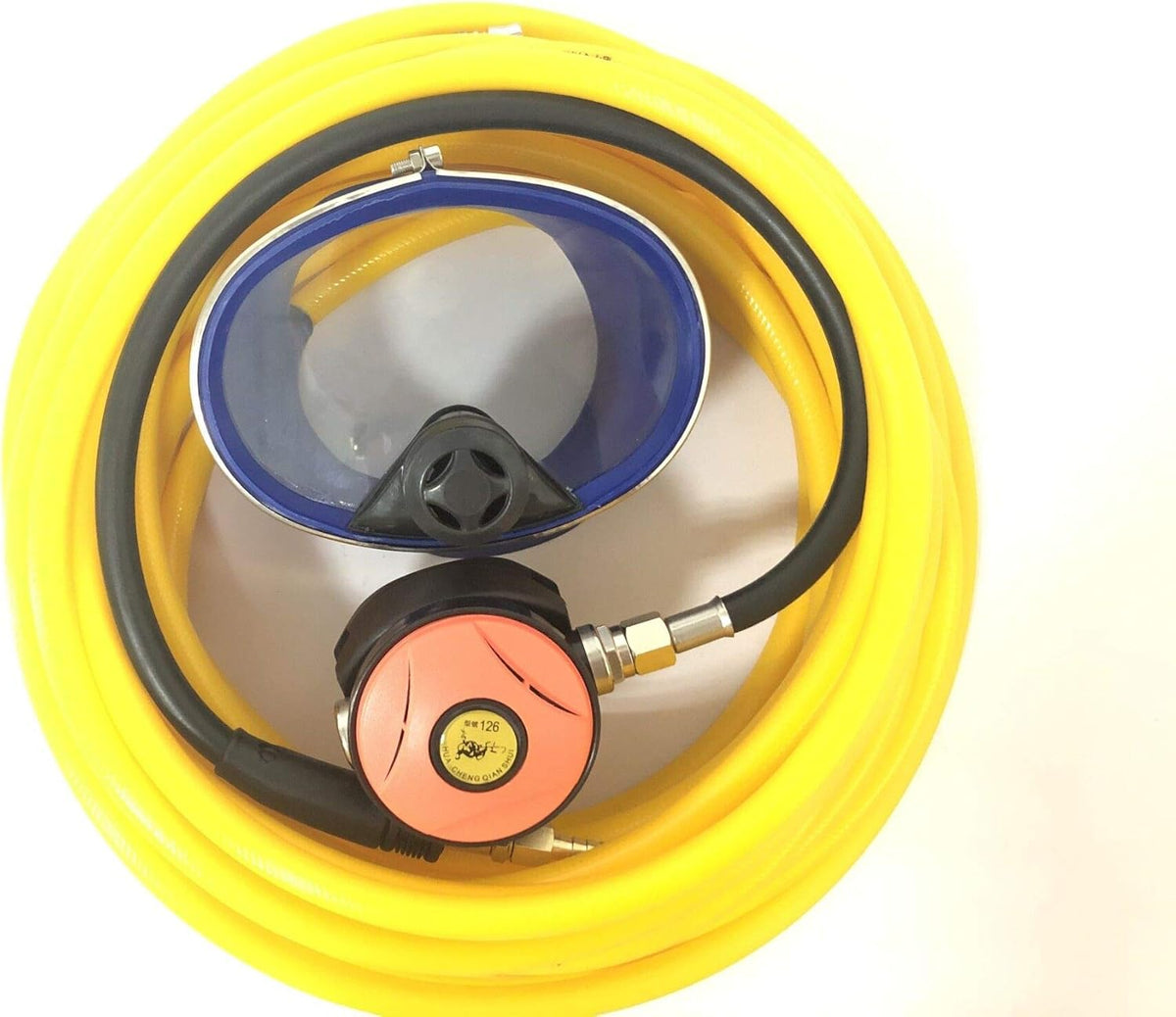 145PSI Scuba Second Stage Regulator & PVC Air Hose & Diving Mask D3418