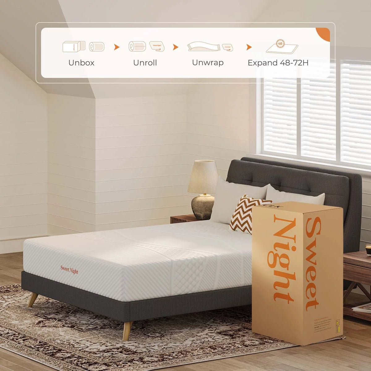 10'' Cooling Gel Memory Foam Queen Size Mattress B537