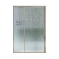 Framed Pivot Shower Door Nickel with Rain Glass Pattern Y449