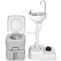 5.3 Gallon Portable Toilet and 17L Camping Sink G554