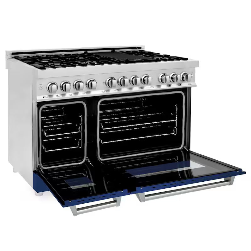 7 Burner Double Oven Dual Fuel Range in Stainless Steel R647