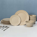 Stoneware Dinnerware Set, 12-piece, Parchment S708