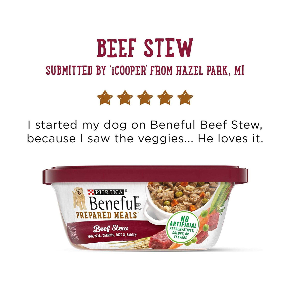 Beef Stew Dog Food W22530