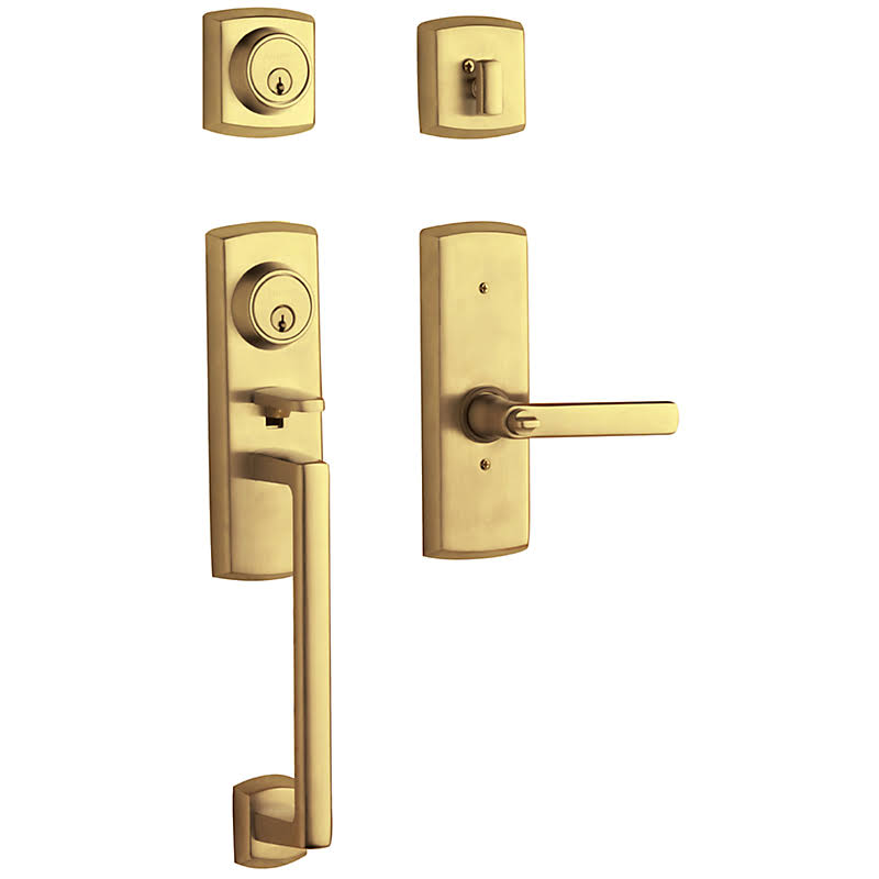 NonLacquered Brass Full Dummy Handleset with Lever C88087