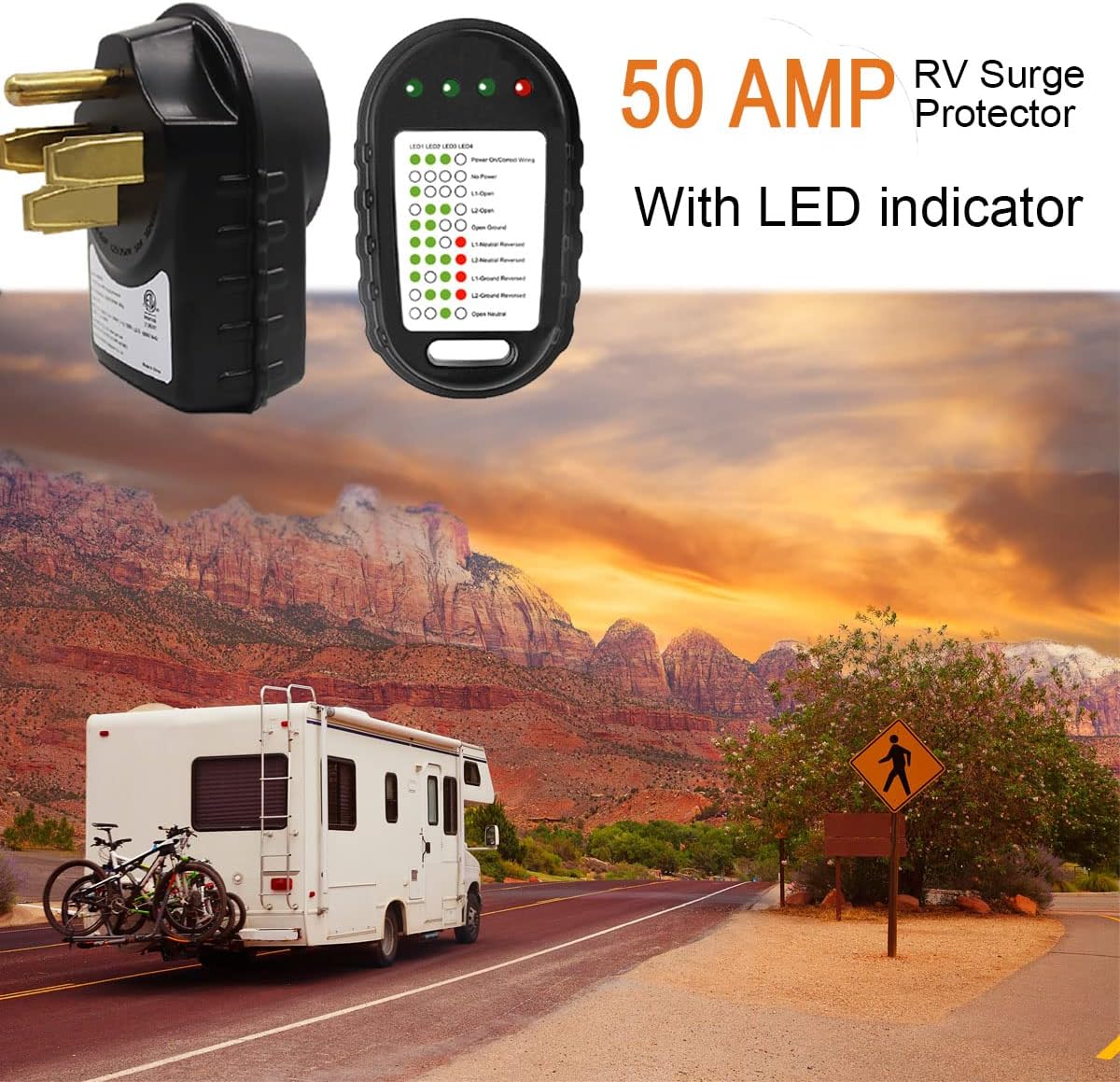 50 AMP Surge Protector and Circuit Analyzer Kit, Pack of 2 Q517