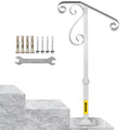 White Single Post Handrail for 1 or 2 Steps A355