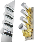 Chrome 3-way Brass Thermostatic Shower Valve E87142