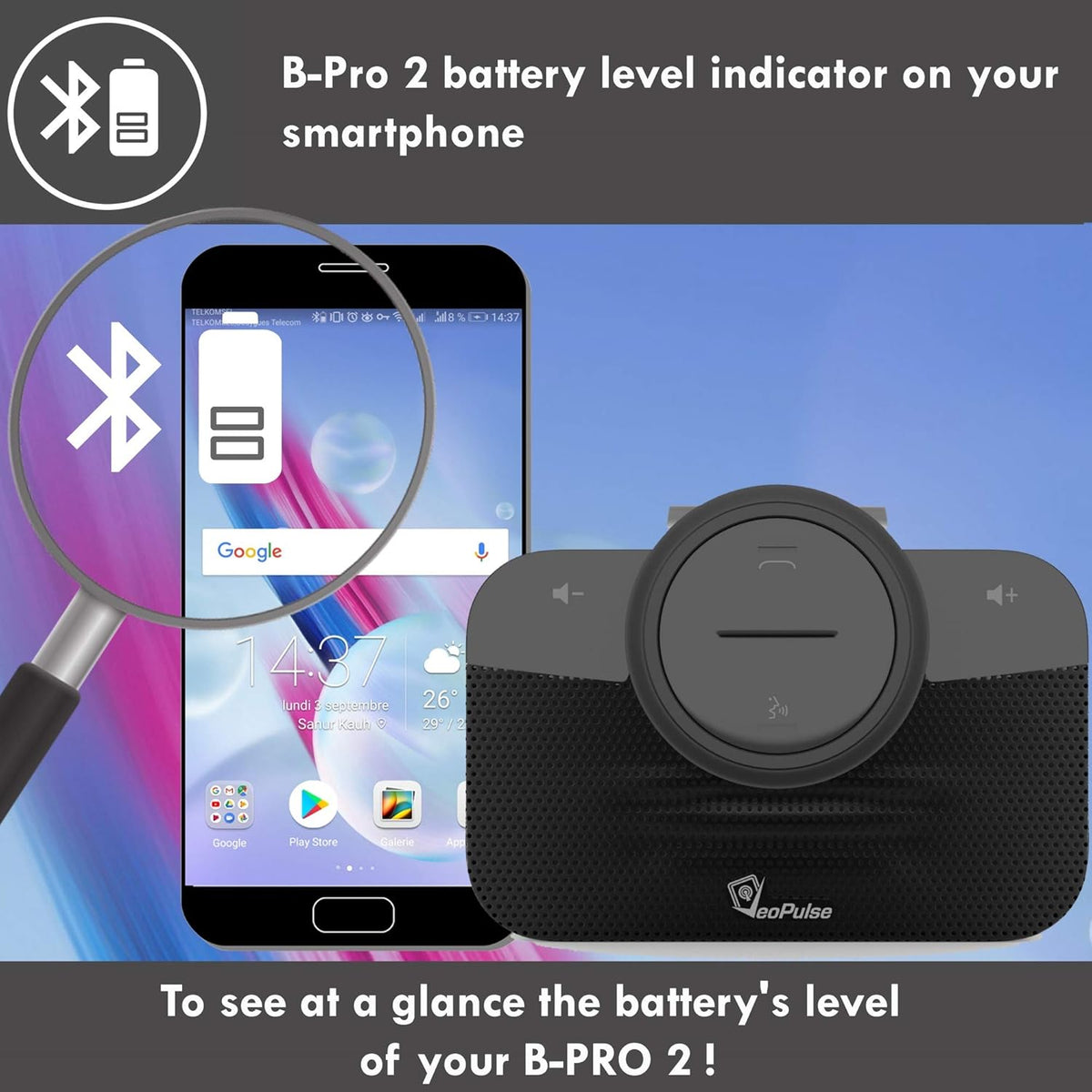 Hands Free Bluetooth Car Speakerphone T810428