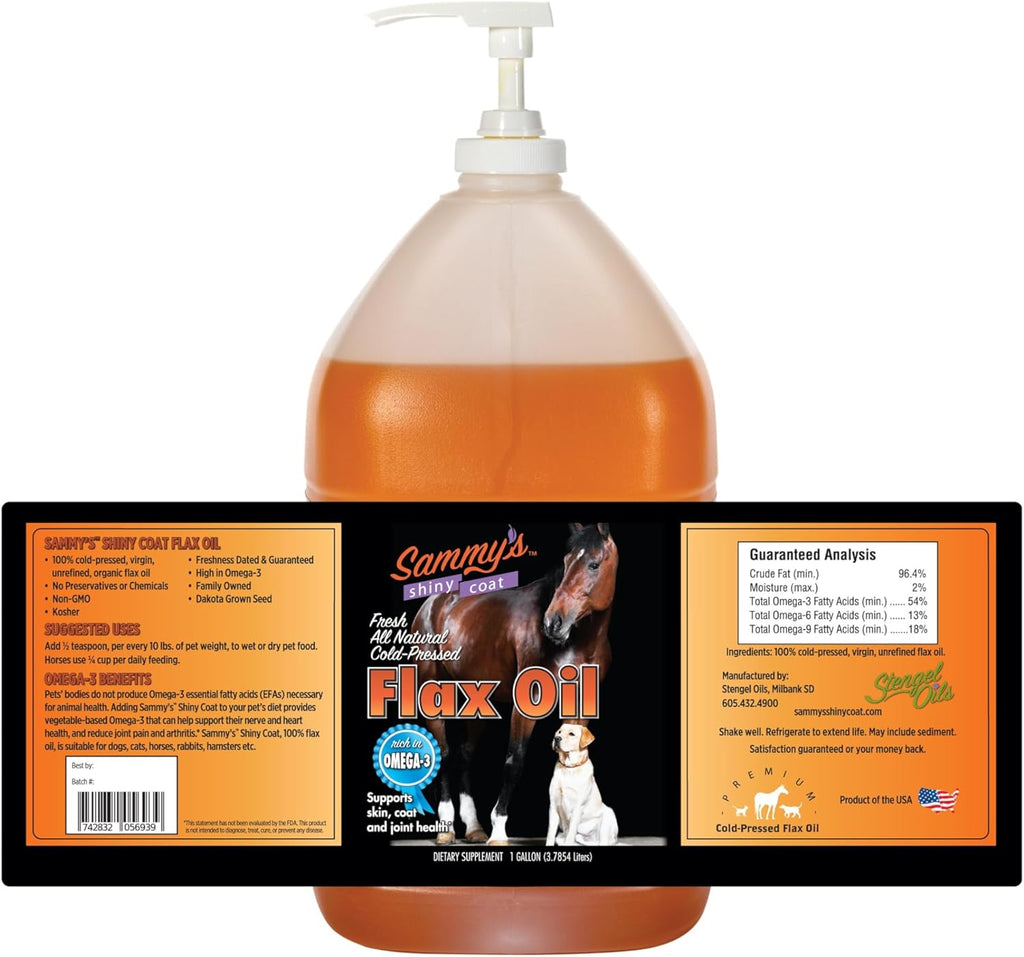 Pure Flaxseed Oil for Horses, 1 Gallon Q1772