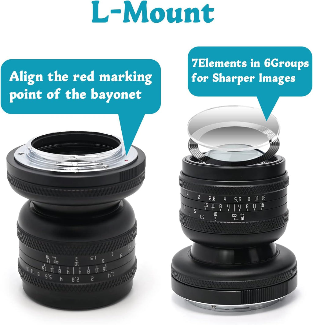 50mm F1.4 Full Frame Manual Tilt Lens for L-Mount Mirrorless Camera P581692