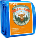 16 Mil Heavy Duty Waterproof Blue Poly Tarp with Metal Grommets Z78597