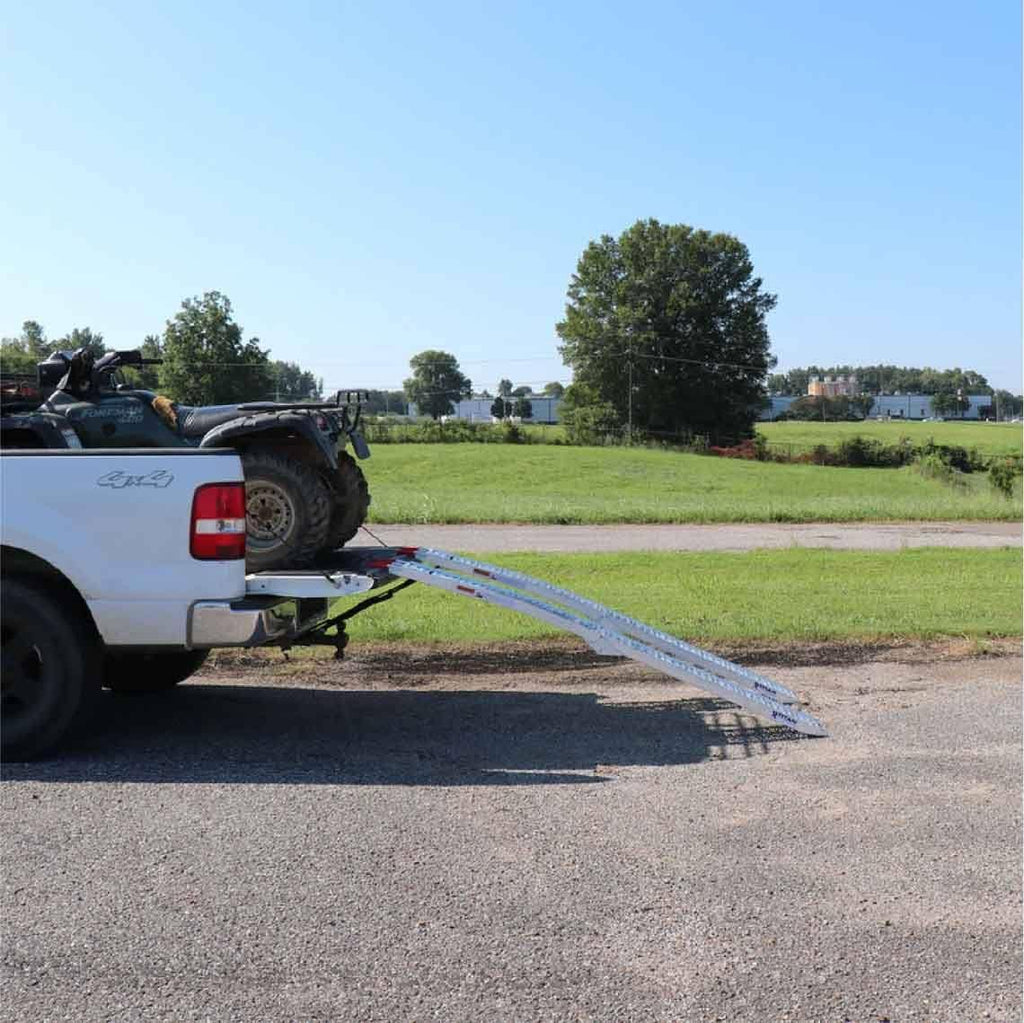 Aluminum Plate Top Ramp 7.5 Ft Pair 1,500 Capacity Loading Ramp J544