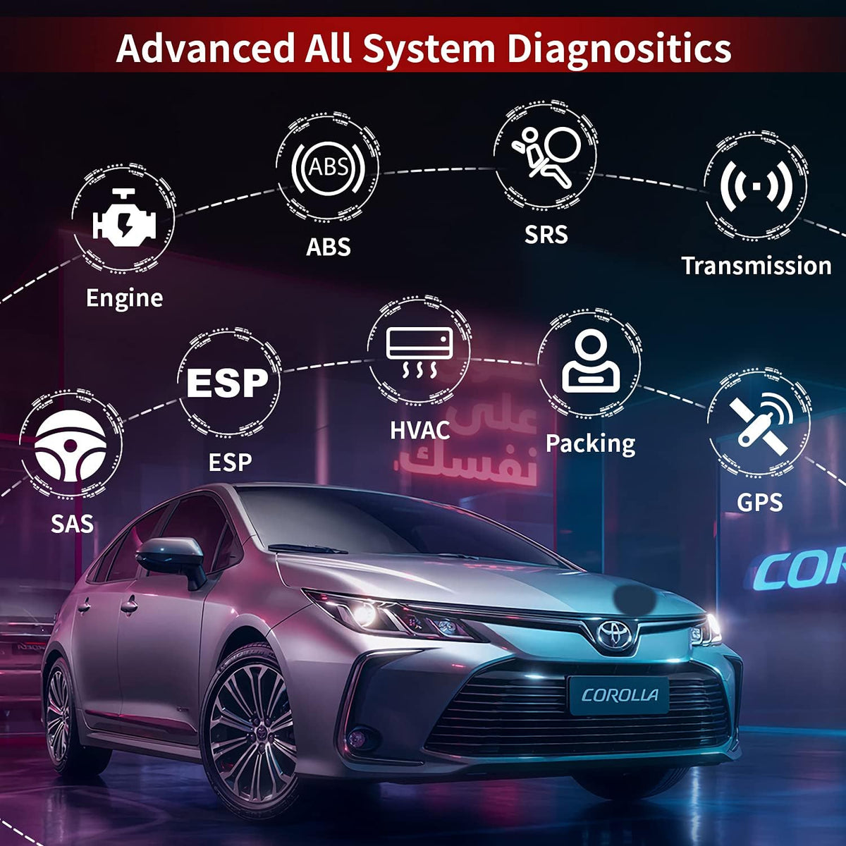 OBD2 Scanner Code Reader with Battery Reset Oil Light Reset I9132