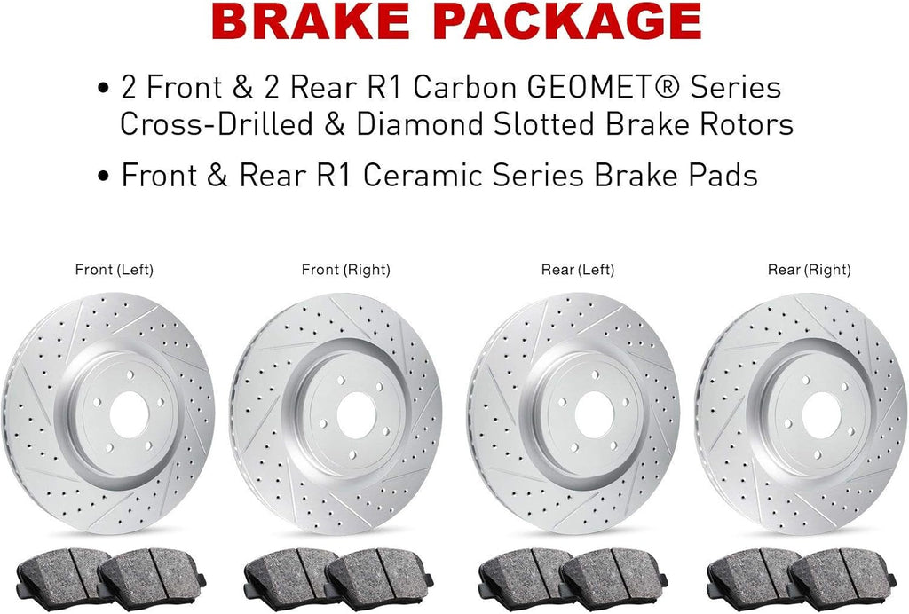 Carbon Brake Rotors Drill Slot Ceramic Pads E89000