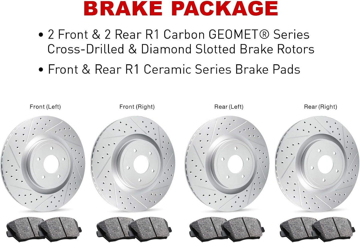 Carbon Brake Rotors Drill Slot Ceramic Pads E89000